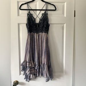 Free People Dress size small Blue Tie dye